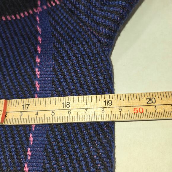 Talbots Pure Merino Wool Sweater Coat Jacket Small Plaid Knit Open Front Topper - Picture 8 of 9